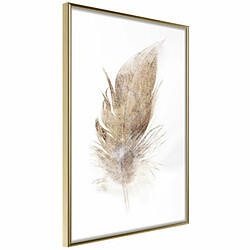 Paris Prix Affiche Murale Encadrée Lost Feather Beige 20 x 30 cm Or