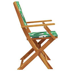 Acheter vidaXL Chaises de jardin pliantes lot de 8 vert tissu et bois massif