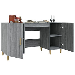 Acheter Maison Chic Bureau,Table de travail pour chambre Sonoma gris 140x50x75 cm Bois d'ingénierie -GKD95019