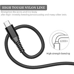 Câble USB C [2m+2m / Lot de 2] 3A Chargeur Type C en Charge Rapide Nylon Tressé Câble Chargeur pour Samsung Galaxy S20 S10 S9 S8 A50 A40 A70 A20e,Huawei P30/P20/P40,Sony Xperia XZ/L1/2, Xiaomi,LG pas cher