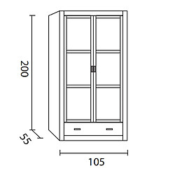 Avis Pegane Placard Armoire meuble de rangement en MDF et pin massif laqué blanc - Longueur 105 x Profondeur 55 x Hauteur 200 cm