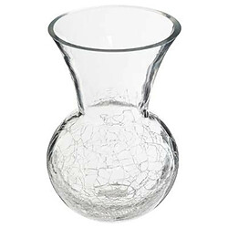 Vase en Verre Craquelé 22cm Transparent