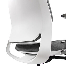 Chaise de bureau / chaise pivotante T4 WHITE tissu gris hjh OFFICE