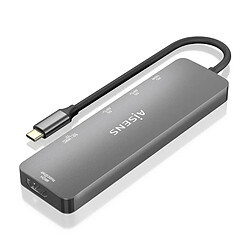 Hub USB Aisens ASUC-6P016-GR Gris (1 Unité)