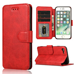 Etui en PU + TPU avec support rouge pour votre Apple iPhone SE (2nd Generation)/8/7