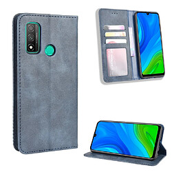 Etui en PU auto-absorbé rétro bleu pour votre Huawei P smart 2020/Nova Lite 3 Plus