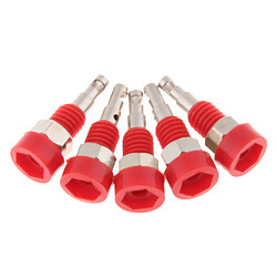 5pcs 2mm Banane Jack Montage sur panneau, borne de connexion 30-60V 10A, rouge pas cher