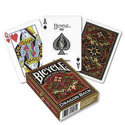 Bicycle Cards Cartouche Bicycle ""DRAGON BACK"" - 6 jeux de 54 cartes cartonnées plastifiées - format poker - 2 index standards