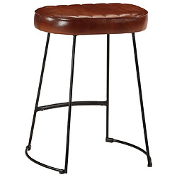 Acheter vidaXL Tabourets de bar lot de 2 marron foncé 40x29,5x53 cm