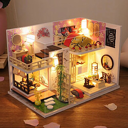 1/24 3d BRICOLAGE En Bois Maison de Poupée Kit avec Led Lumière, Miniature Maison, mini Assemblé Maison Modèle de Bâtiment avec Housse de protection, pas cher