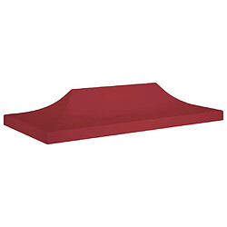 vidaXL Toit de tente de réception 6x3 m Bordeaux 270 g/m²