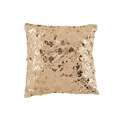 Dansmamaison Coussin Sequins Velours Champagne/Beige