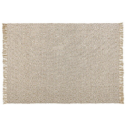 Beliani Tapis beige à motif géométrique 140 x 200 cm POZANTI