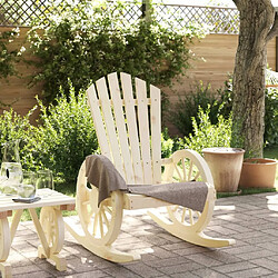 Avis Maison Chic Chaise/Fateuill à bascule, Rocking chair Adirondack bois de sapin massif -GKD75451