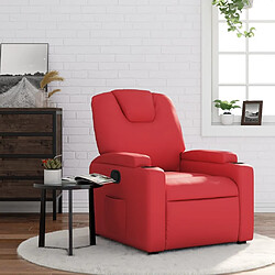 Maison Chic Fauteuil inclinable,Fauteuil luxe de relaxation Rouge Similicuir -MN58879