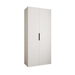 Abiks Meble Armoire à portes battantes Como 4 245,5/110/40 2 portes (blanc/noir)