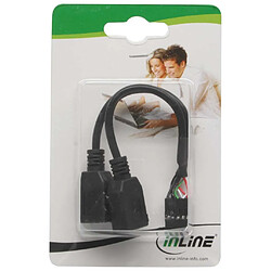 Avis Câble adaptateur InLine® USB 2.0 interne 2x USB Une tête femelle à la carte mère