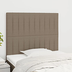 vidaXL Têtes de lit 2 pcs Taupe 80x5x78/88 cm Tissu