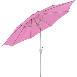 Decoshop26 Parasol de jardin Ø 2,7m inclinable polyester/aluminium 5kg lilas 04_0003877