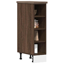 vidaXL Armoire de plancher chêne marron 20x44,5x81,5cm bois ingénierie