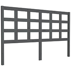 vidaXL Tête de lit Gris 156x4x100 cm Bois massif de pin