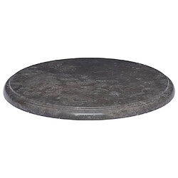 vidaXL Dessus de table Noir Ø40x2,5 cm Marbre