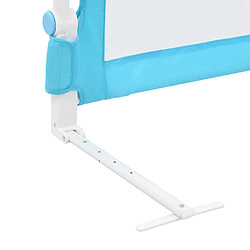 vidaXL Barrière de sécurité de lit d'enfant Bleu 120x42 cm Polyester pas cher