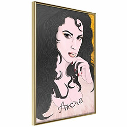 Paris Prix Affiche Murale Encadrée Tumbling Curls 20 x 30 cm Or