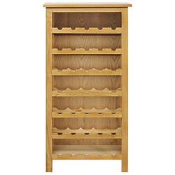 vidaXL Range bouteille 56x32x110 cm Bois de chêne solide