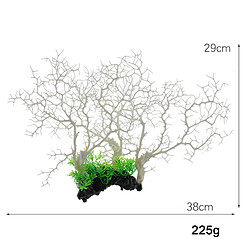 Plantes D'aquarium Ornement D'arbre De Corail Ornement De Décor Sous-marin 15x11 Pouces Blanc pas cher