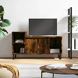 Maison Chic Meuble TV scandinave - Banc TV pour salon Chêne fumé 100x35x55 cm Bois d'ingénierie -MN39467