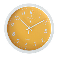 Horloge murale silencieuse de 12 pouces non-ticking horloge décorative pour le bureau à domicile orange pas cher