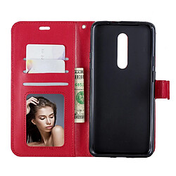 Avis Wewoo Housse Coque Etui en cuir à rabat horizontal Texture Crazy Horse pour OnePlus 7 Proavec support et logements cartesportefeuille et cadre photo Rouge