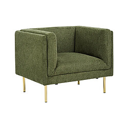 Beliani Fauteuil MOEN Tissu Vert 