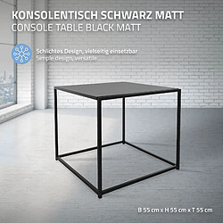 ML-Design Table d'appoint 55 cm noir métal