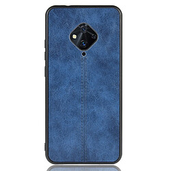 Wewoo Coque Rigide Pour la peau de modèle de vache à coudre antichoc Vivo S5 PC + PU + TPU Bleu