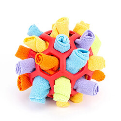 Les jouets interactifs de puzzle pour chiens encouragent les compétences naturelles de recherche de nourriture Jouet portable pour animaux de compagnie Snuffle Ball Jouet Slow Feeder Training F4871