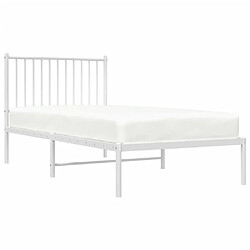 Avis Maison Chic Lit adulte - Cadre de lit métal avec tête de lit,Structure du lit Contemporain pour chambre blanc 90x190 cm -MN25918