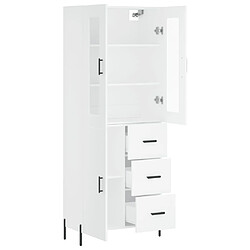 Avis vidaXL Buffet haut Blanc 69,5x34x180 cm Bois d'ingénierie