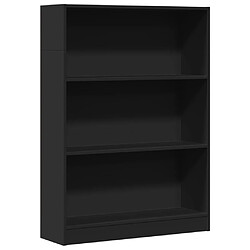 vidaXL Bibliothèque noir 80x24x109 cm bois d'ingénierie