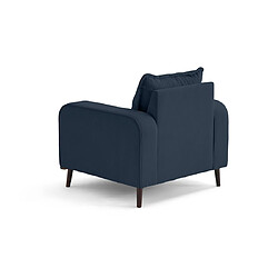 Avis Lisa Design Albane - fauteuil en velours côtelé pieds bois foncé