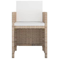 Acheter Maison Chic Salon de jardin 11 pcs avec coussins - Table et chaises d'extérieur - Mobilier/Meubles de jardin Moderne Résine tressée Beige -MN77544