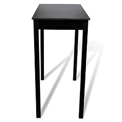 Helloshop26 Table haute mange debout bar bistrot noir MDF 115 cm 0902115