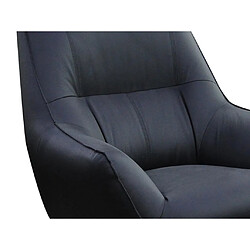 Acheter Vente-Unique Fauteuil en cuir noir STABIA