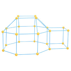 vidaXL Kit de construction de fort pour enfants 72 pcs