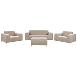 Beliani Set de salon ROVIGO Polyester Beige