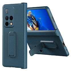 Coque en TPU antichoc, texture en fibre de carbone, anti-rayures cyan pour votre Huawei Mate X2