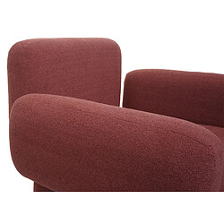 Avis Mendler Fauteuil lounge HWC-L83, fauteuil cocktail fauteuil rembourré, tissu bouclé/textile métal ~ vieux rose