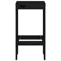 Avis vidaXL Tabourets de bar lot de 2 noir 40x36x75 cm bois massif de pin