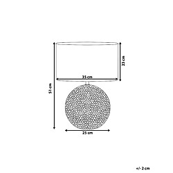 Avis Beliani Lampe à poser argentée 51 cm NASVA